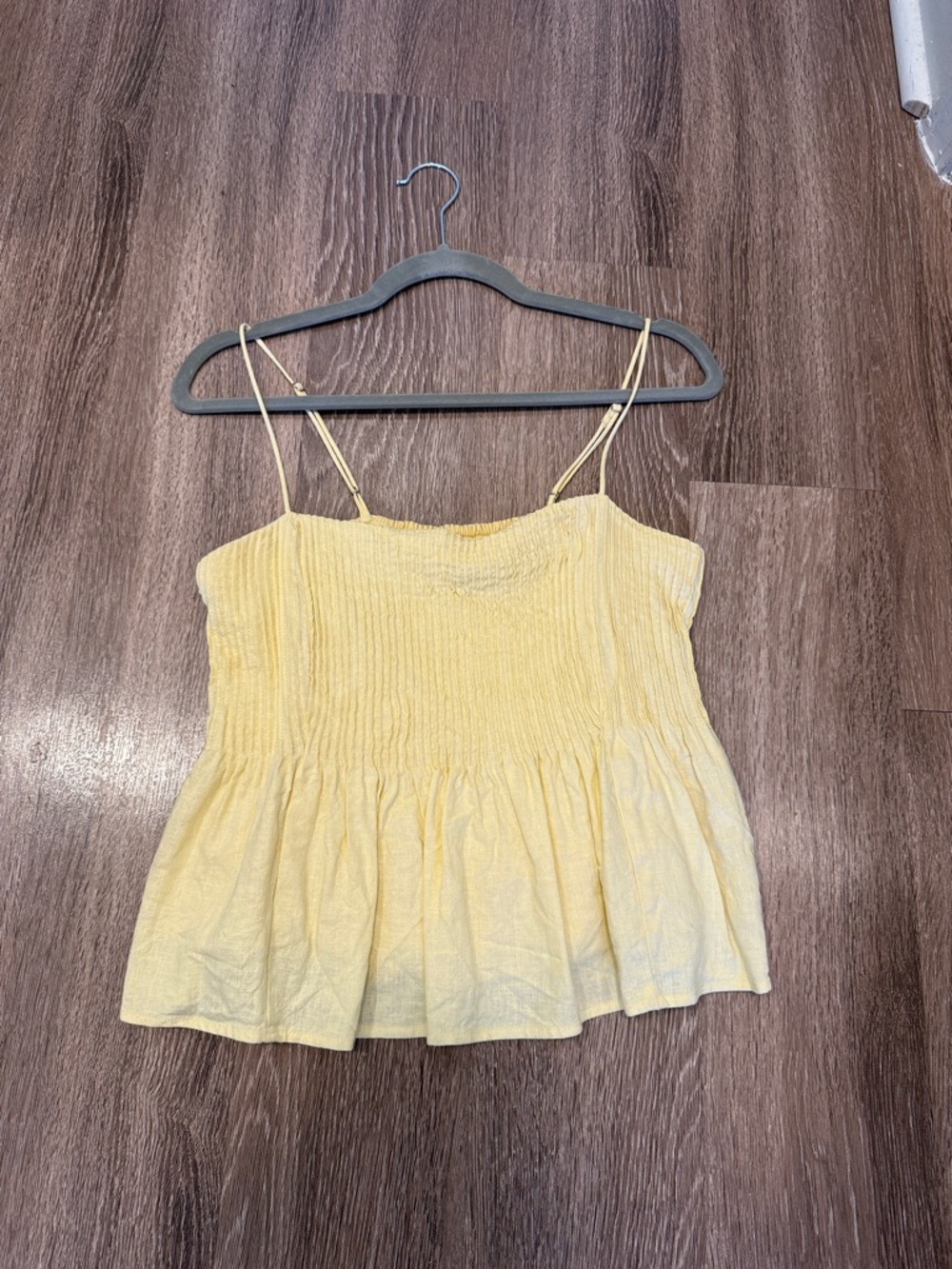 Abercrombie & Fitch Yellow Pintuck Cami